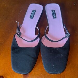 Kate Spade Black Heels with Pink Insole